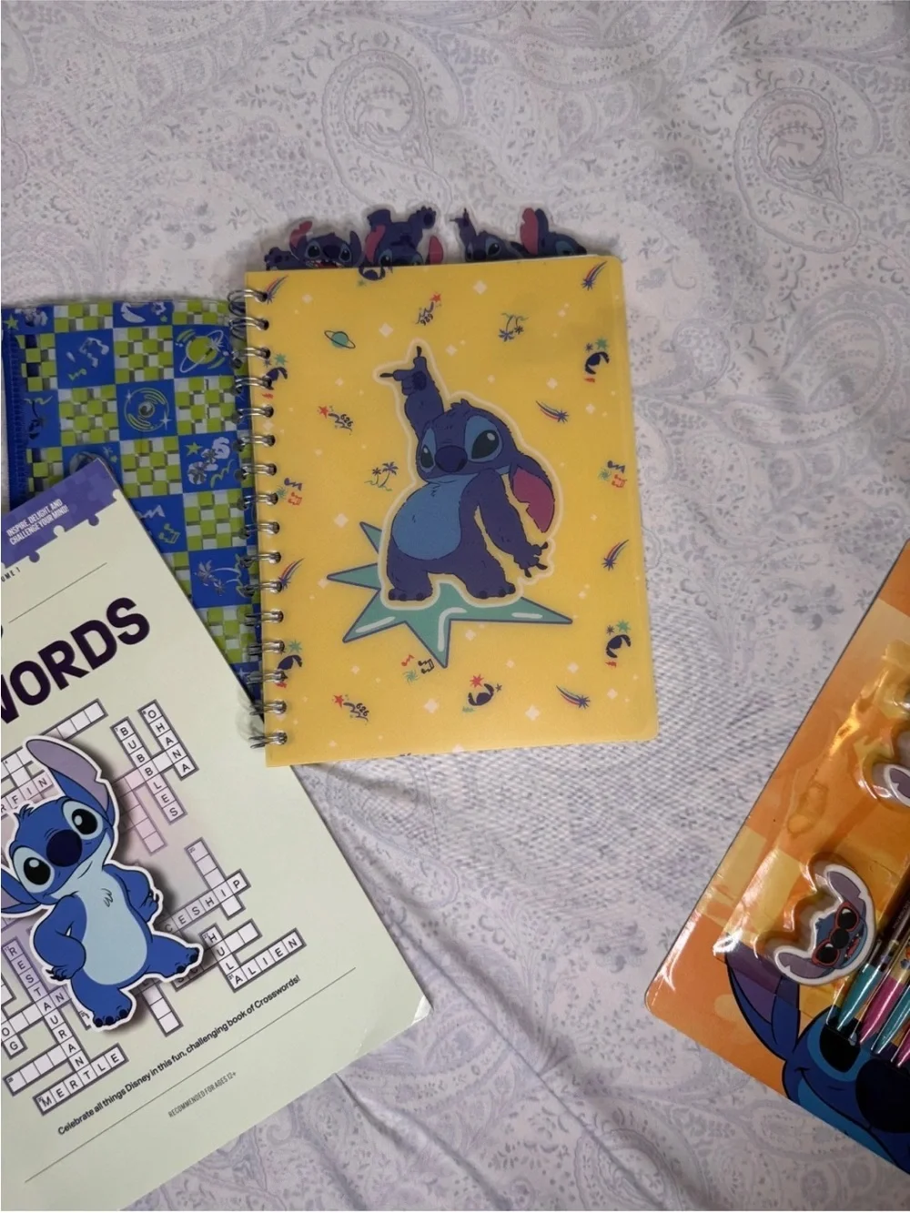 Disney Stitch Journal, Pencils & Crosswords Book Set